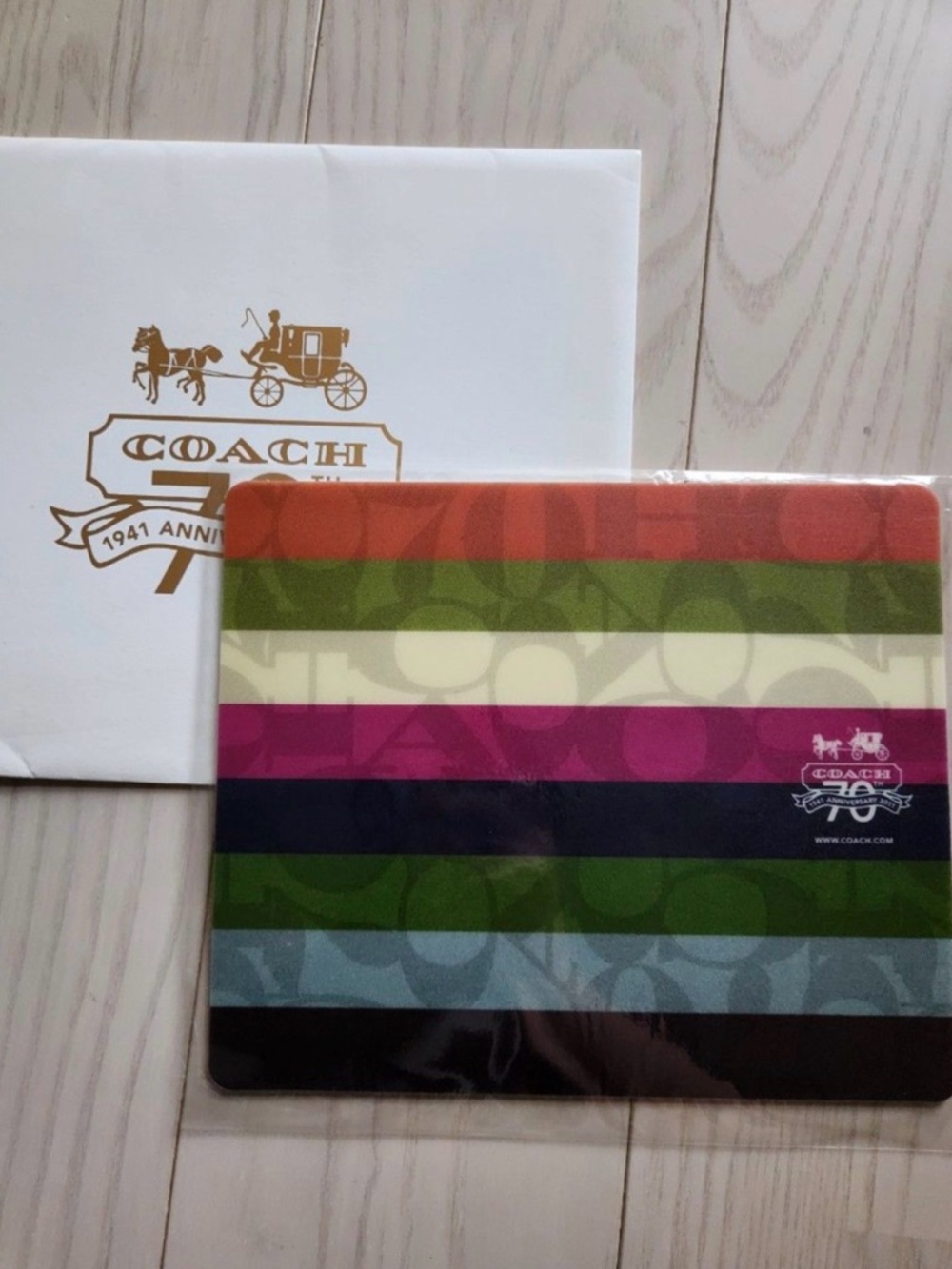 Coach 70th Anniversary Mousepad w Box NWOT